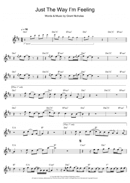 page one of Just The Way I'm Feeling (Alto Sax Solo)