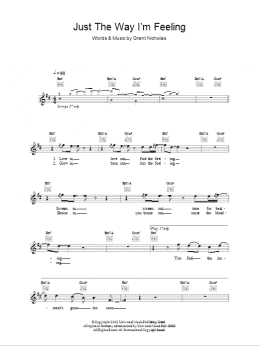 page one of Just The Way I'm Feeling (Lead Sheet / Fake Book)
