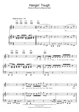 page one of Hangin' Tough (Piano, Vocal & Guitar Chords)