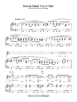page one of Gonna Make You A Star (Piano, Vocal & Guitar Chords)