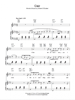 page one of Clair (Piano, Vocal & Guitar Chords)