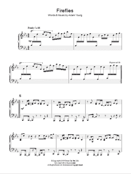 page one of Fireflies (Piano Solo)