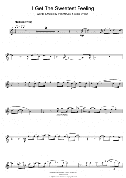page one of I Get The Sweetest Feeling (Clarinet Solo)