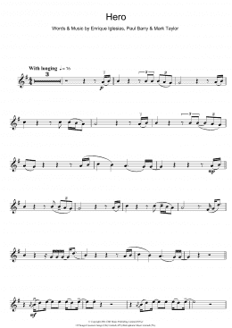 page one of Hero (Violin Solo)