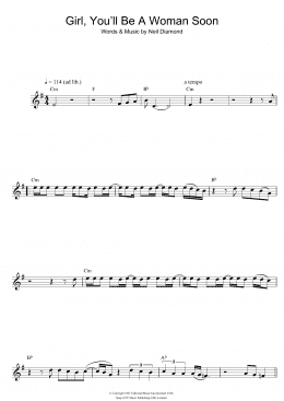 page one of Girl, You'll Be A Woman Soon (Alto Sax Solo)
