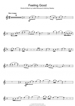 page one of Feeling Good (Flute Solo)