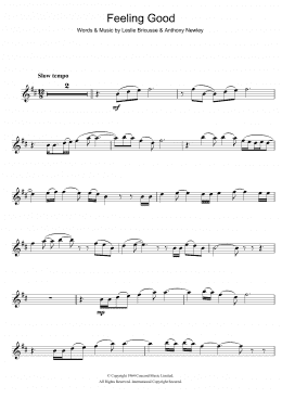 page one of Feeling Good (Clarinet Solo)