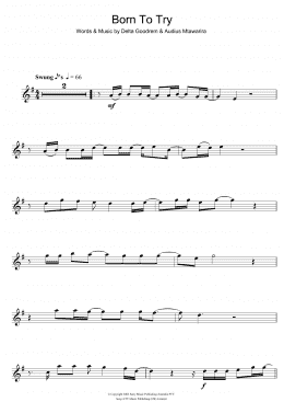 page one of Born To Try (Flute Solo)
