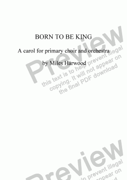 page one of Born to be King Op.6