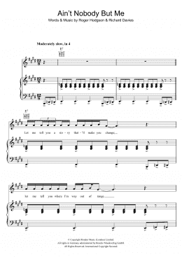page one of Ain't Nobody But Me (Piano, Vocal & Guitar Chords)