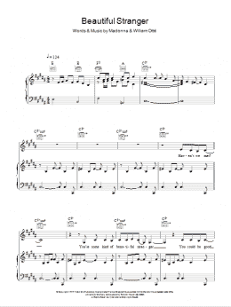 page one of Beautiful Stranger (Piano, Vocal & Guitar Chords)