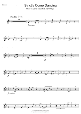 page one of Strictly Come Dancing (Clarinet Solo)