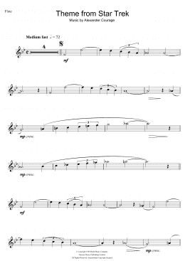 page one of Theme from Star Trek (Flute Solo)