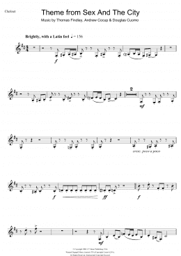 page one of Theme from Sex And The City (Clarinet Solo)