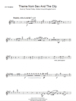 page one of Theme From Sex And The City (Lead Sheet / Fake Book)