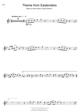 page one of Theme from EastEnders (Flute Solo)