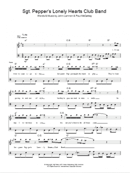 page one of Sgt. Pepper's Lonely Hearts Club Band (Lead Sheet / Fake Book)