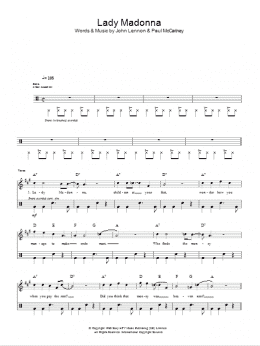 page one of Lady Madonna (Lead Sheet / Fake Book)
