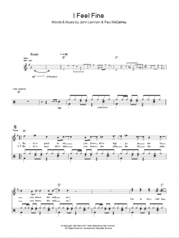 page one of I Feel Fine (Lead Sheet / Fake Book)