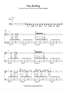 page one of Hey Bulldog (Lead Sheet / Fake Book)