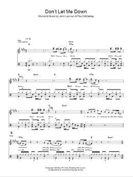 page one of Don't Let Me Down (Lead Sheet / Fake Book)