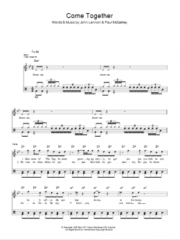 page one of Come Together (Lead Sheet / Fake Book)