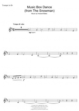 page one of Music Box Dance (from The Snowman) (Trumpet Solo)