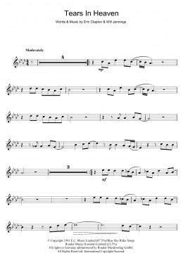 page one of Tears In Heaven (Flute Solo)