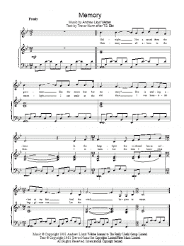 page one of Memory (from Cats) (Easy Piano)