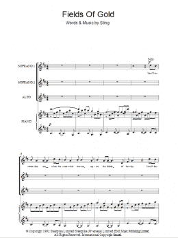 page one of Fields Of Gold (SSA Choir)