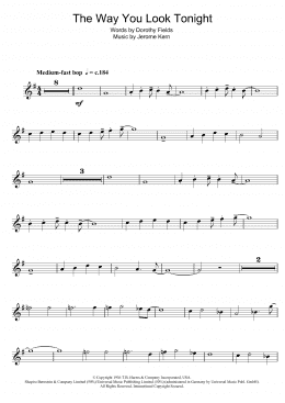 page one of The Way You Look Tonight (Clarinet Solo)