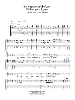 page one of It's Happened Before, It'll Happen Again (Guitar Tab)