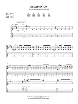 page one of I'm Moving On (Guitar Tab)