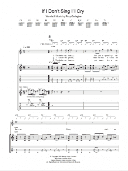 page one of If I Don't Sing I'll Cry (Guitar Tab)