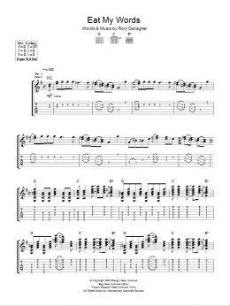 page one of Eat My Words (Guitar Tab)