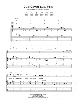 page one of Dual Carriage Way Pain (Guitar Tab)