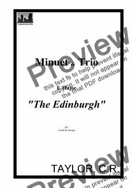 page one of Minuet in E Major "The Edinburgh"