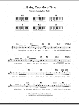 page one of ...Baby One More Time (Piano Chords/Lyrics)