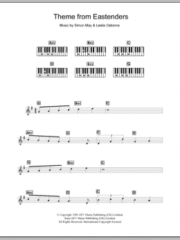 page one of Theme From EastEnders (Piano Chords/Lyrics)