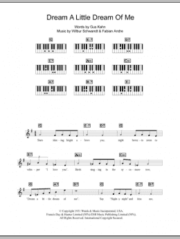 page one of Dream A Little Dream Of Me (Piano Chords/Lyrics)