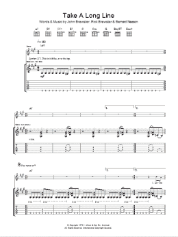 page one of Take A Long Line (Guitar Tab)