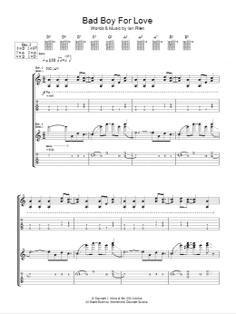 page one of Bad Boy For Love (Guitar Tab)