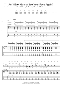 page one of Am I Ever Going To See Your Face Again (Guitar Tab)