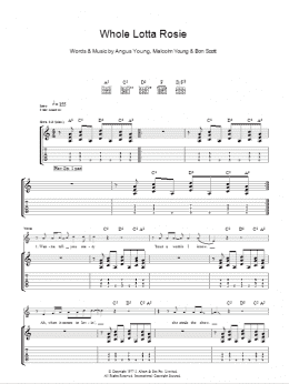 page one of Whole Lotta Rosie (Guitar Tab)