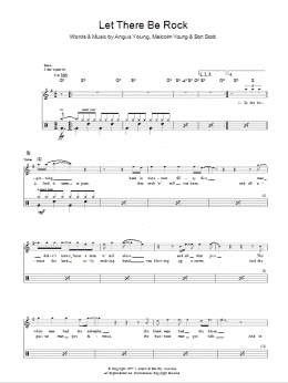 page one of Let There Be Rock (Drums) (Lead Sheet / Fake Book)