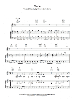 page one of Once (Piano, Vocal & Guitar Chords)