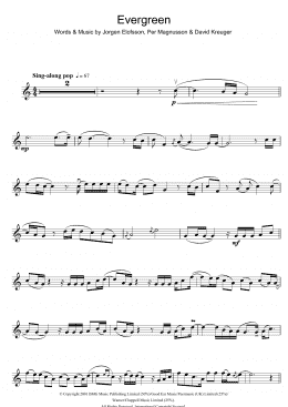 page one of Evergreen (Violin Solo)
