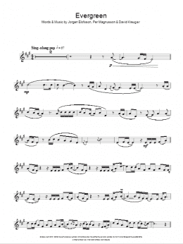 page one of Evergreen (Lead Sheet / Fake Book)