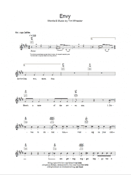 page one of Envy (Lead Sheet / Fake Book)