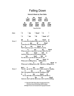 page one of Falling Down (Guitar Chords/Lyrics)